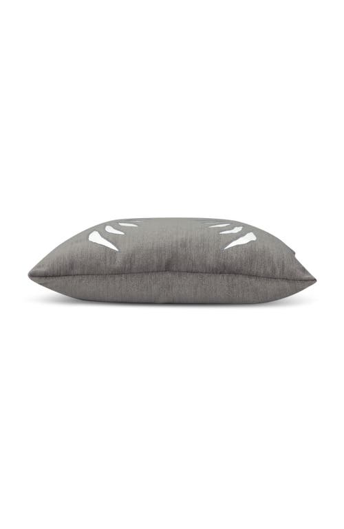 Elaine Smith Heritage Velvet Hand Embroidered Cut Out Indoor & Outdoor Woven Accent Pillow