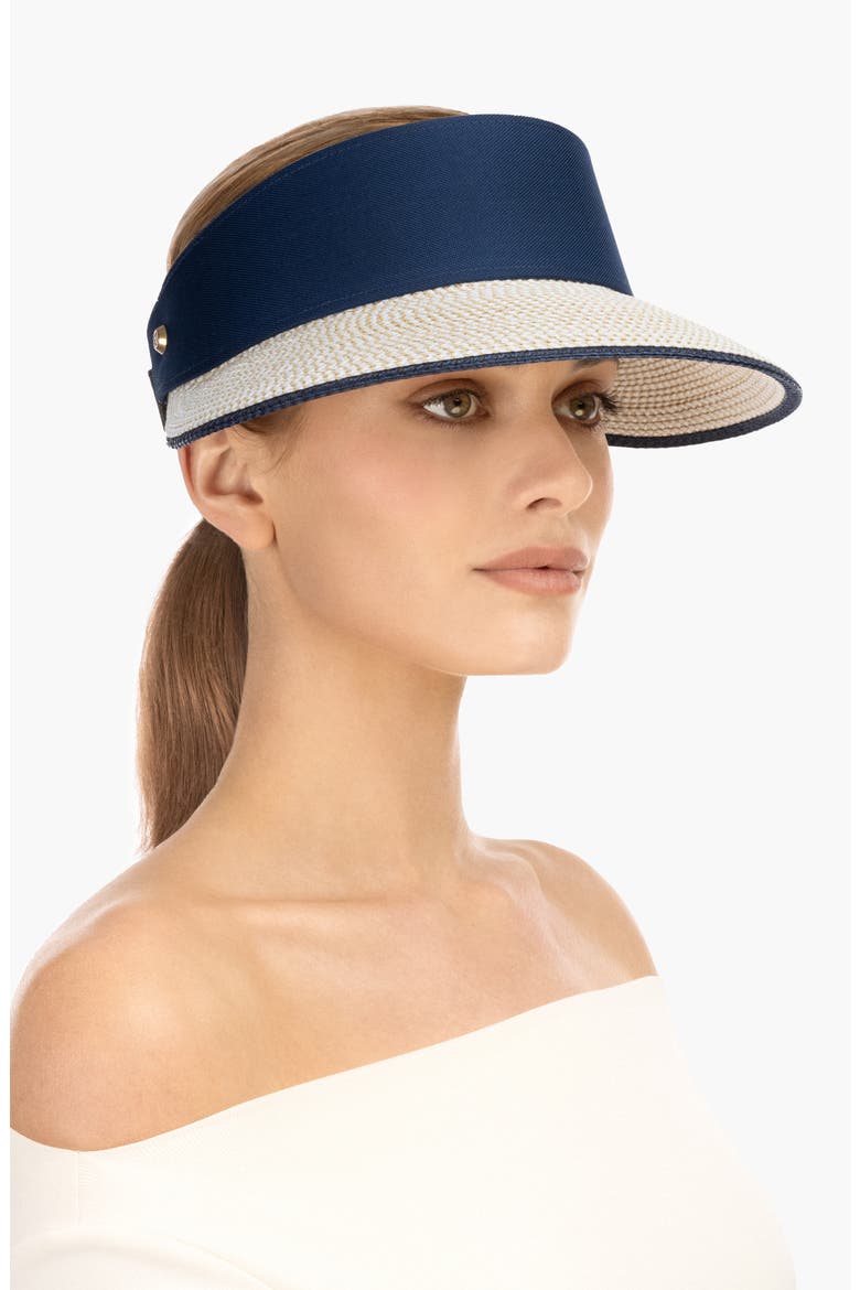 Squishee Straw Champ Custom Fit Visor, Alternate, color, WHITE MIX/ NAVY