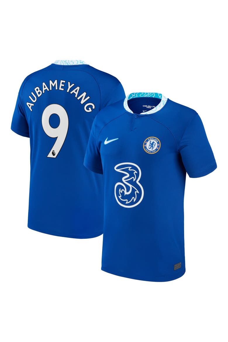 Men's Nike Pierre-Emerick Aubameyang Blue Chelsea 2022/23 Home Breathe Stadium Replica Player Jersey, Main, color, Blue