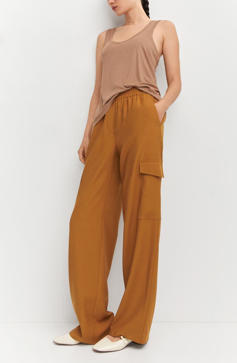 MANGO Flowy Cargo Pants, Alternate, color, 