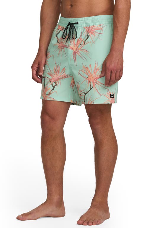 Billabong Sundays Layback Swim Trunks In Seafoam