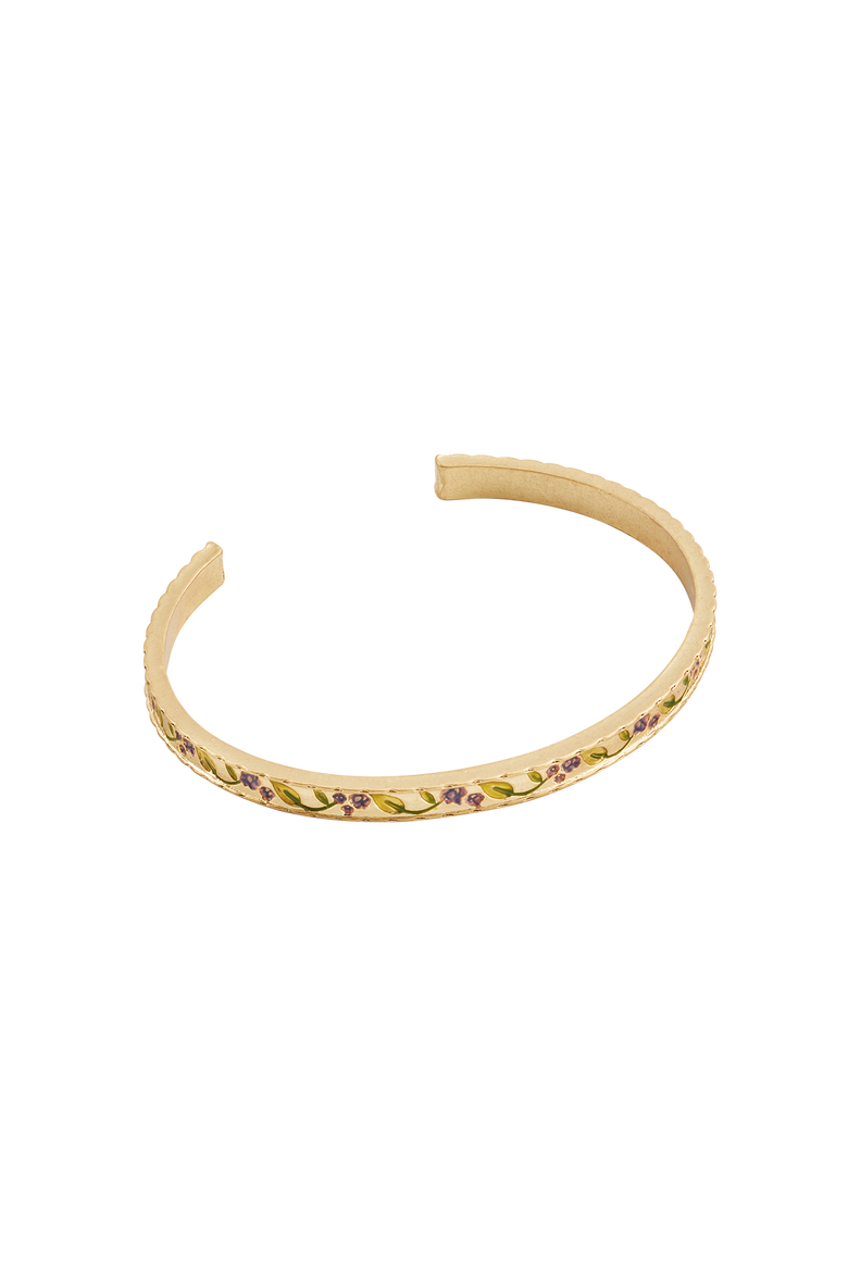 Blackberry Bramble Gold Bangle, Alternate, color, Gold