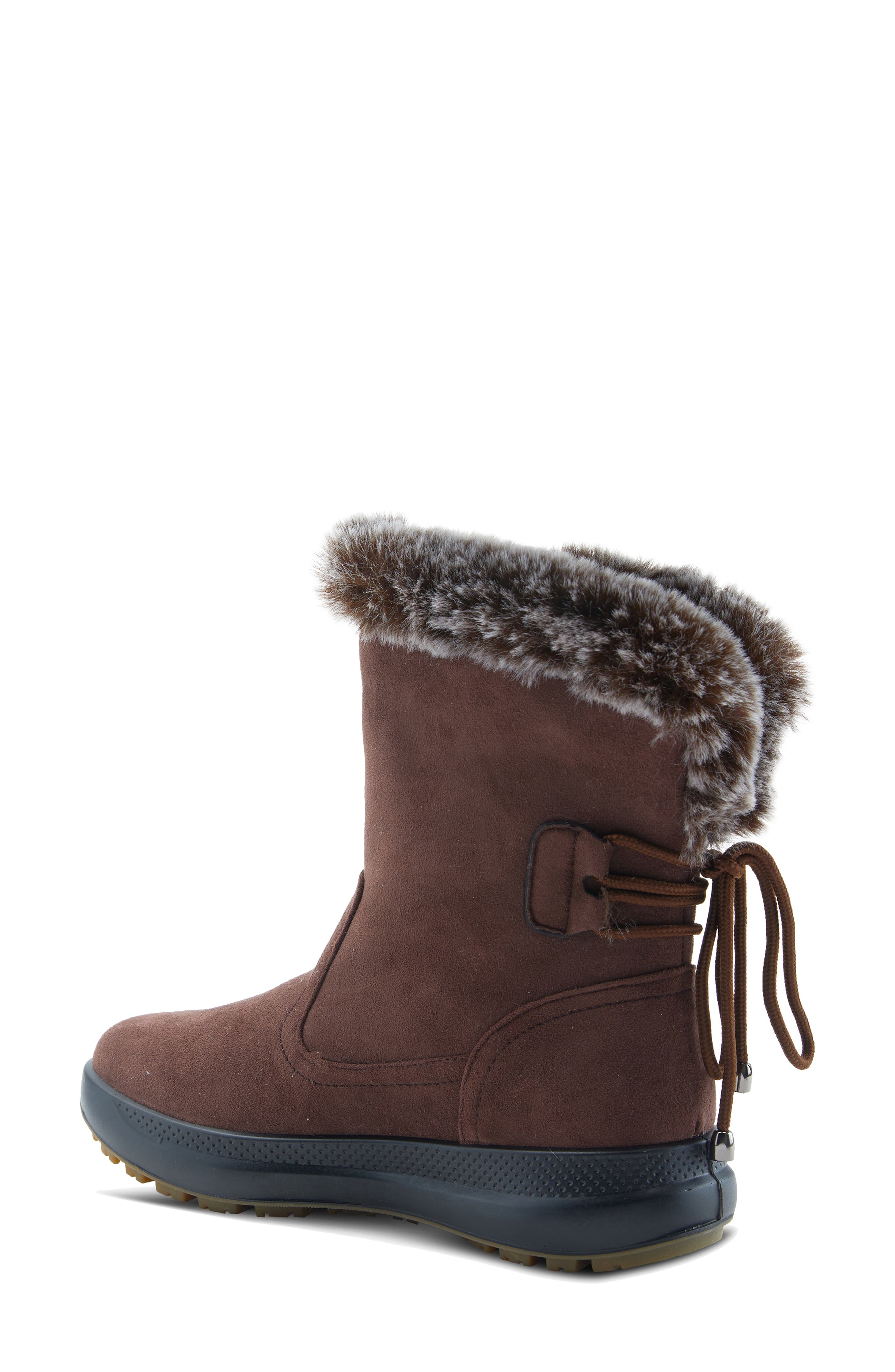 Flexus by Spring Step Snowbird Waterproof Faux Fur Lined Boot, Alternate, color, Brown