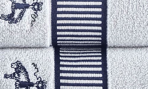 Brooks Brothers Fancy Border 2-pack Turkish Cotton Bath Sheets In Silver