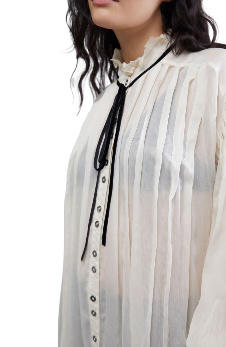 Free People Olivia Ruffle Pleated Top, Alternate, color, 