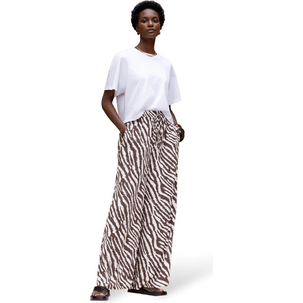 Ro&zo Loose Fit Trousers In Brown