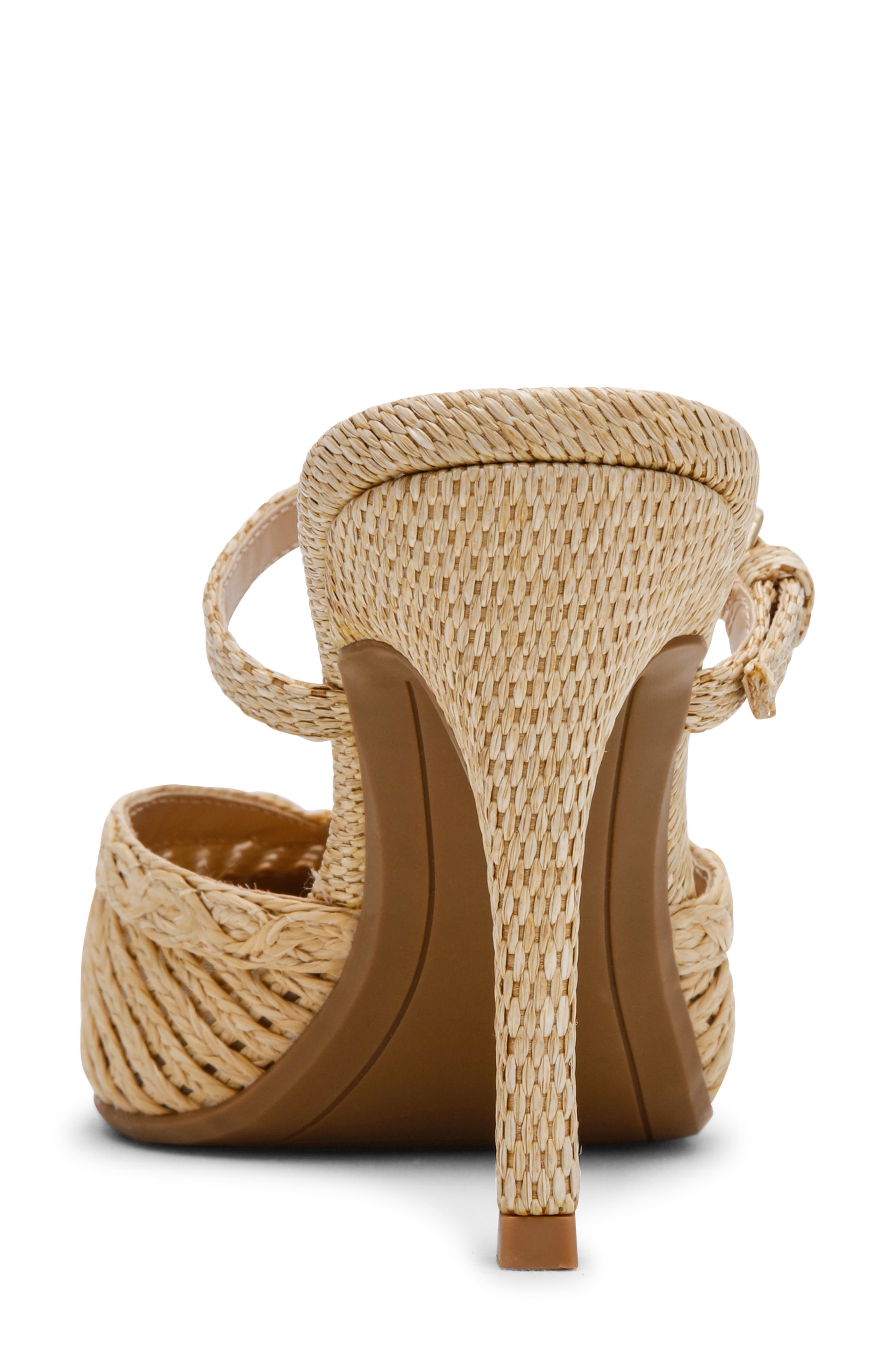 Geanie Pointed Toe Mule, Alternate, color, NATURAL RAFFIA