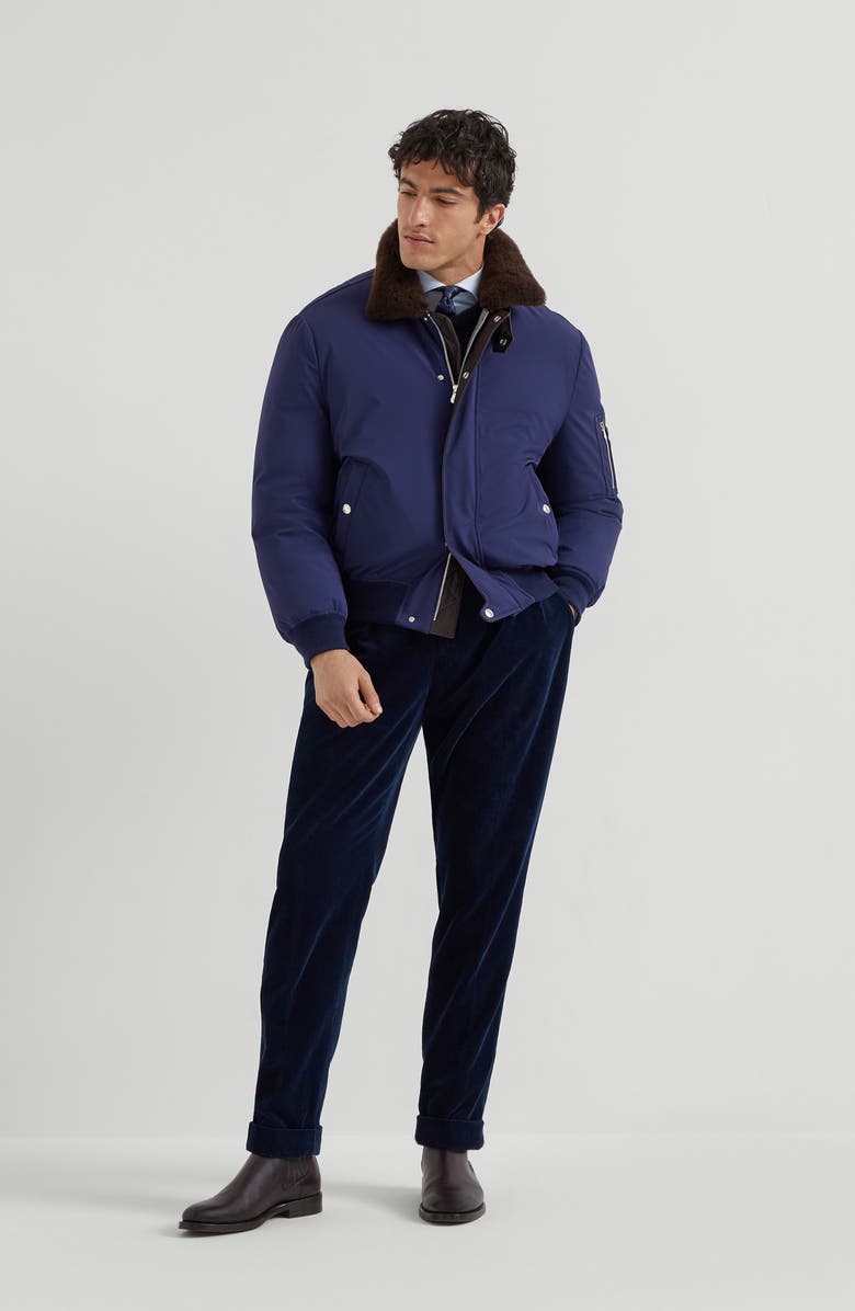 Brunello Cucinelli Nylon down jacket, Alternate, color, Indigo