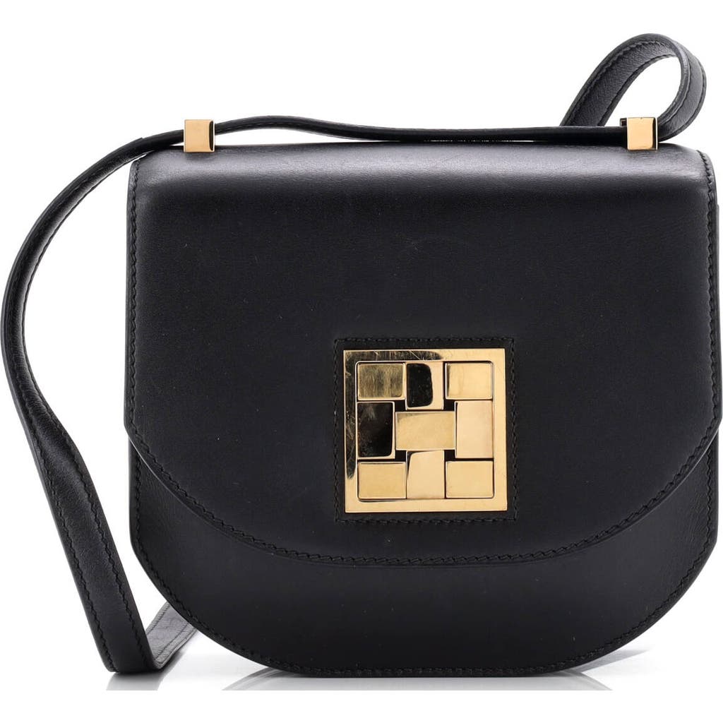 Pre-owned Hermes Hermes Mosaique Au 24 Bag Box Calf Mini In Black