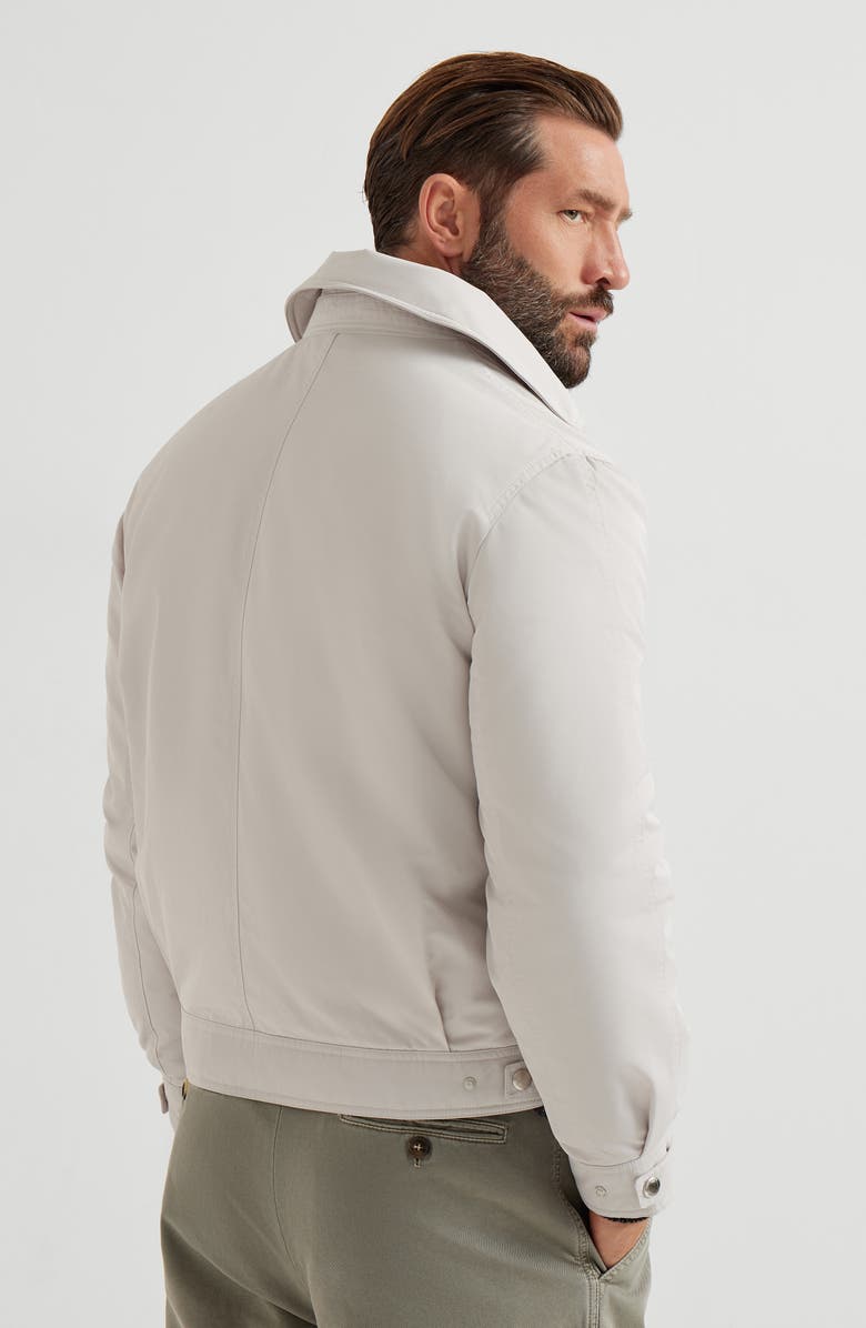 Brunello Cucinelli Bomber jacket with padding, Alternate, color, Ivory