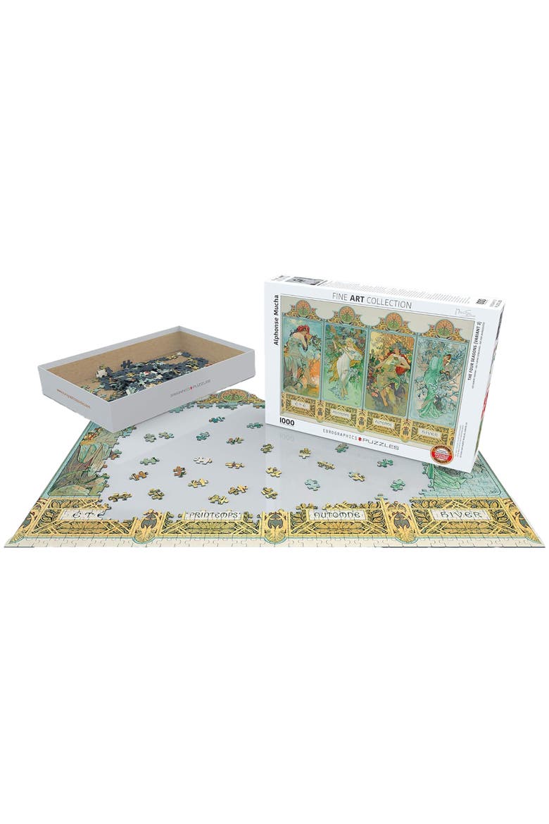 Four Seasons By Alphonse Maria Mucha 1000 Piece Puzzle, Alternate, color, Multicolored