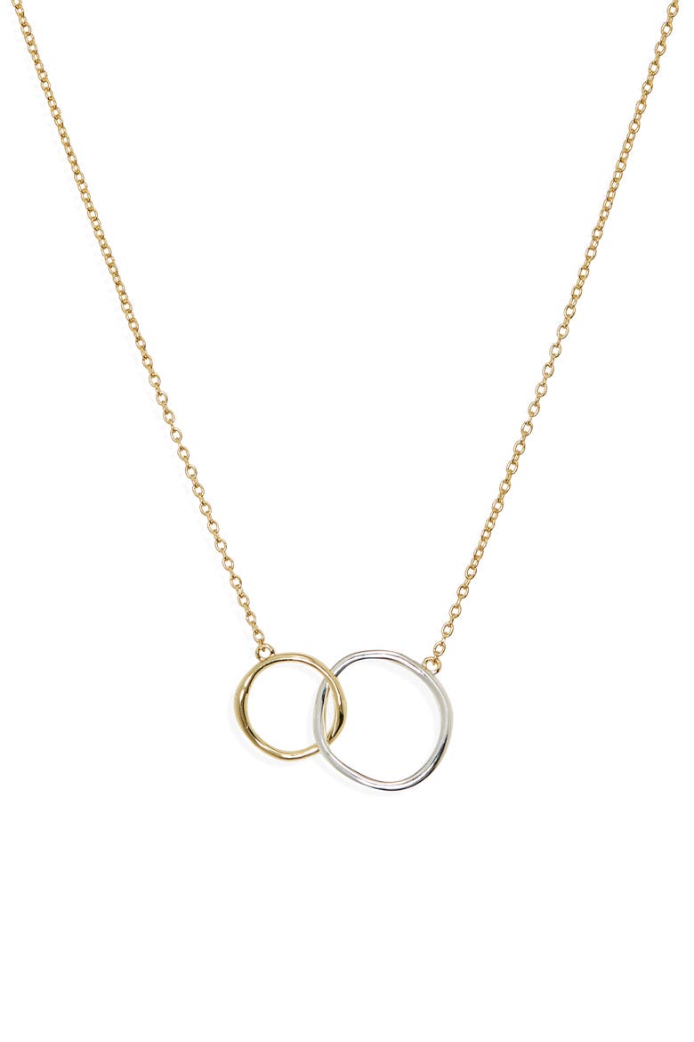 Circle Link Necklace, Main, color, GOLD/ SIL