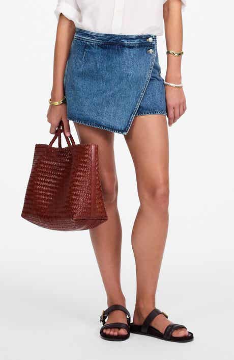 Madewell Denim Micro Mini Wrap Skort