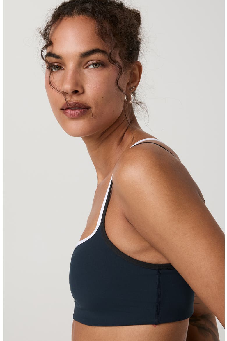 Daily Layered Square Neck Sports Bra, Alternate, color, INK