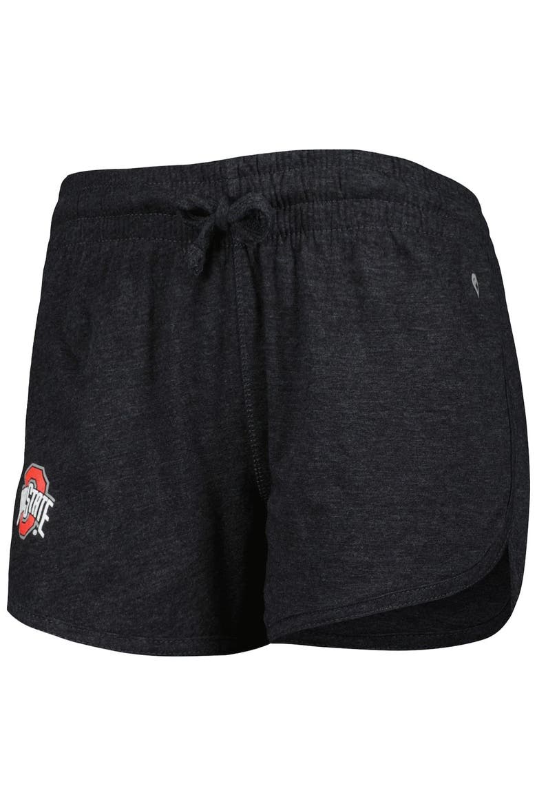 Women's Colosseum Heather Black Ohio State Buckeyes Simone Core Shorts, Alternate, color, Heather Black