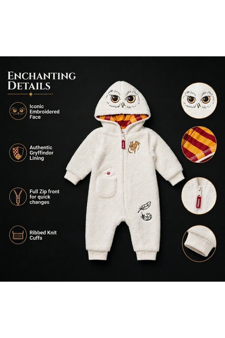 Hooded One Piece, Alternate, color, Hedwig Ivory