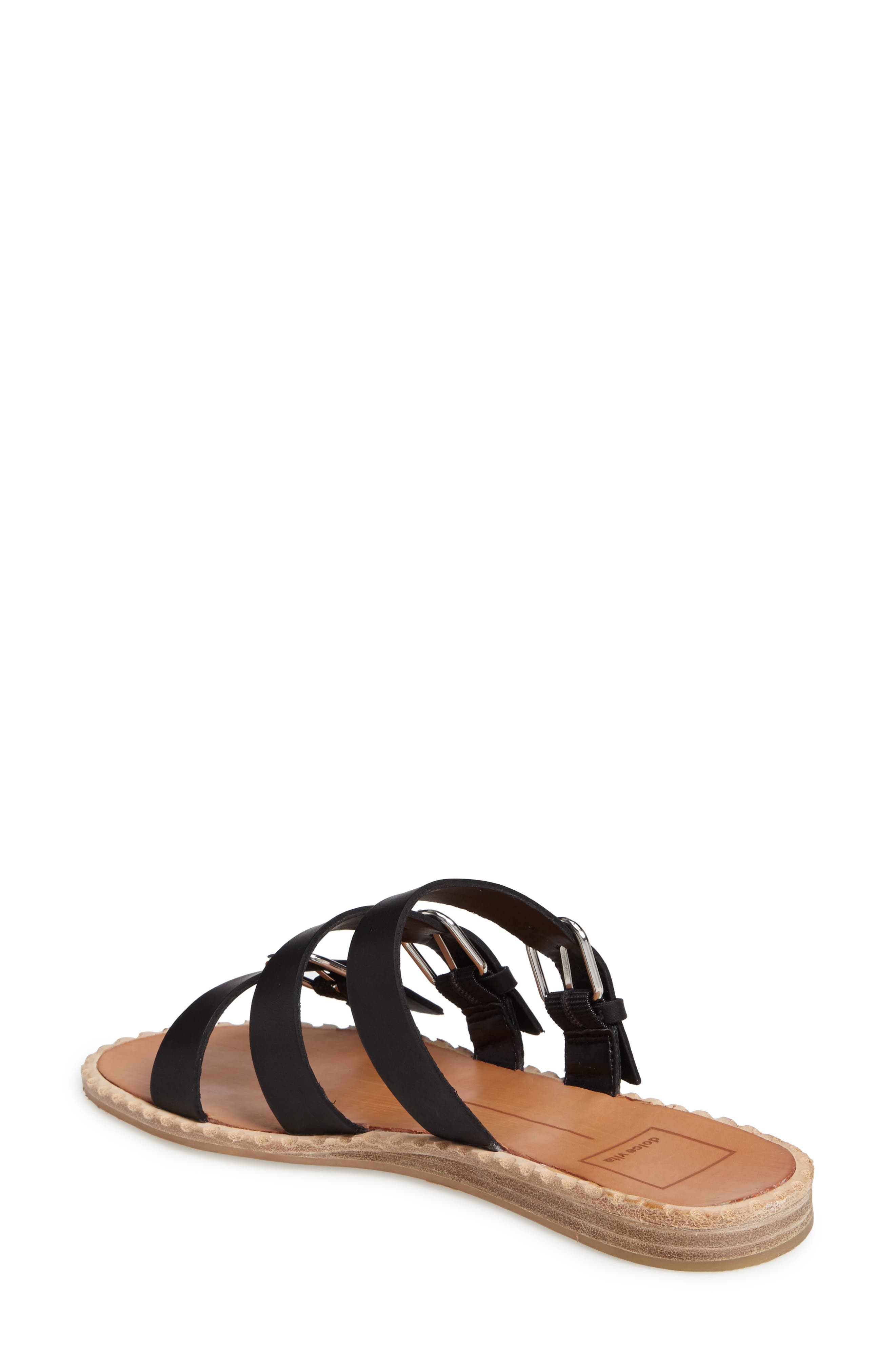 Para Sandal, Alternate, color, BLACK LEATHER