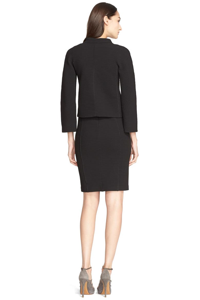 Ribbed Jersey Jacket, Alternate, color, BLACK
