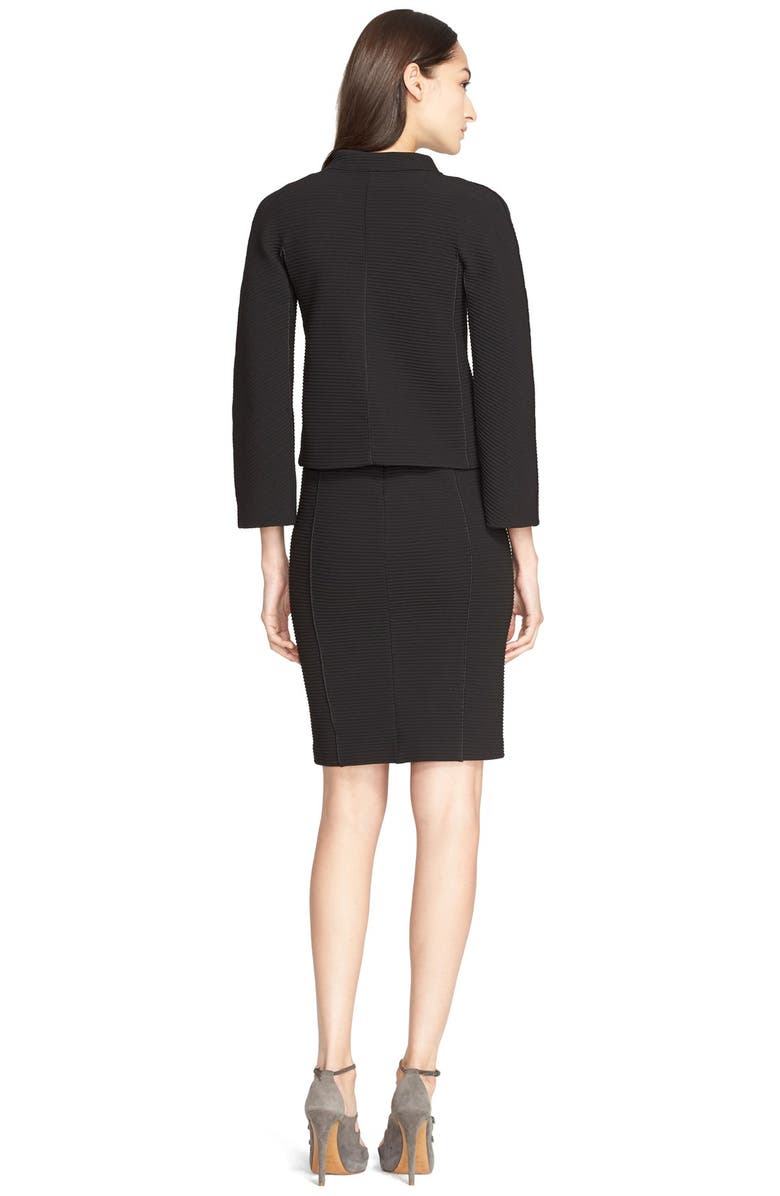 Armani Collezioni Ribbed Jersey Jacket, Alternate, color, 