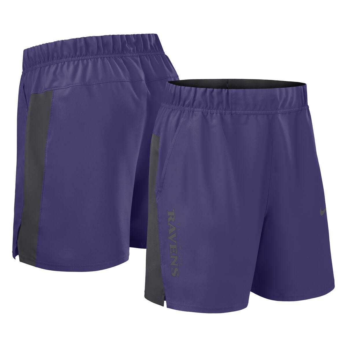 nike purple woven shorts
