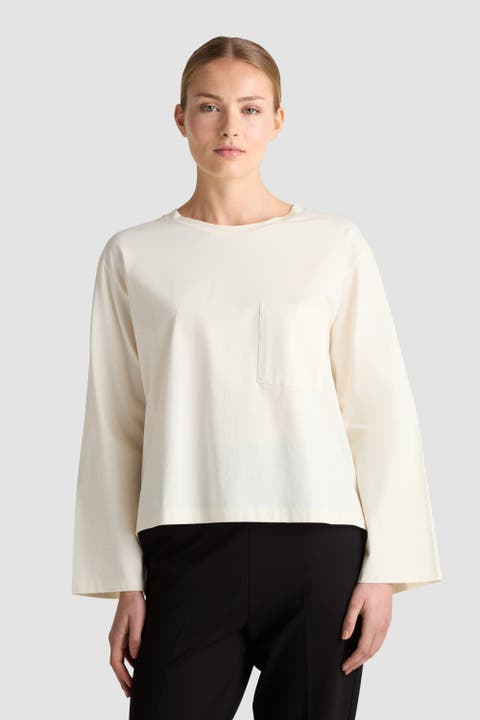 Thir Boxy Wide Sleeve Jersey Top