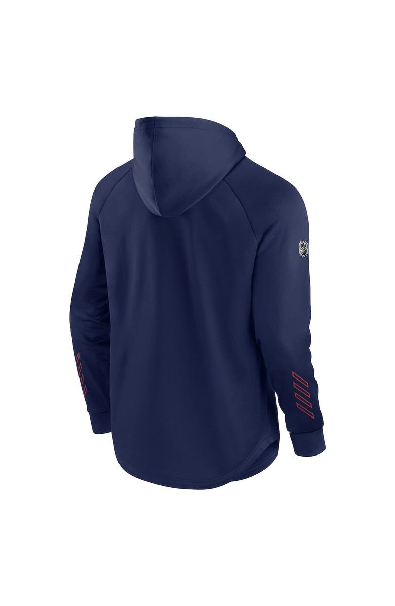 FANATICS Men's Fanatics Branded Navy Washington Capitals Authentic Pro Locker Room Raglan Pullover Hoodie, Alternate, color, Navy
