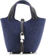 Pre-Owned Hermes Picotin Lock Bag Felt with Leather PM