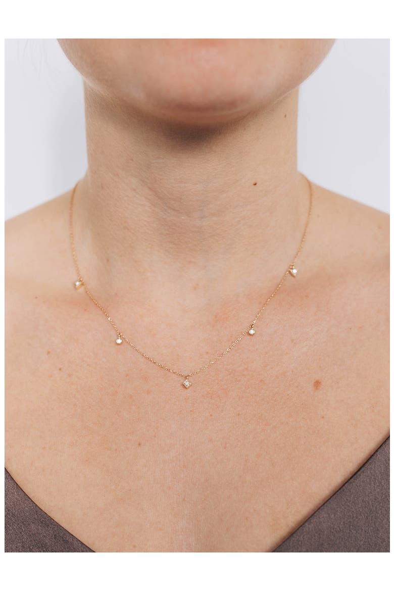 Cleo Diamond Dangling Shapes Necklace, Alternate, color, GOLD/ DIAMOND
