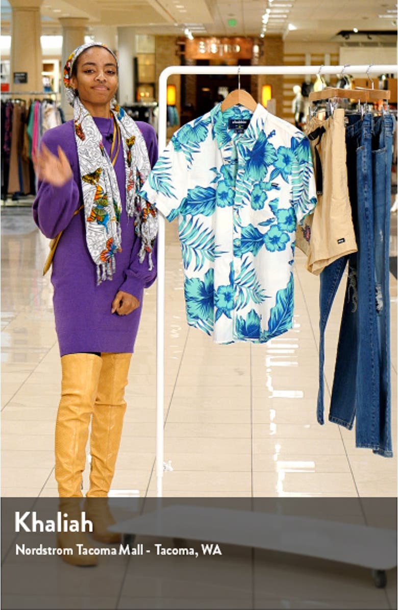 Soft Stretch Full Button Short Sleeve Shirt, sales video thumbnail