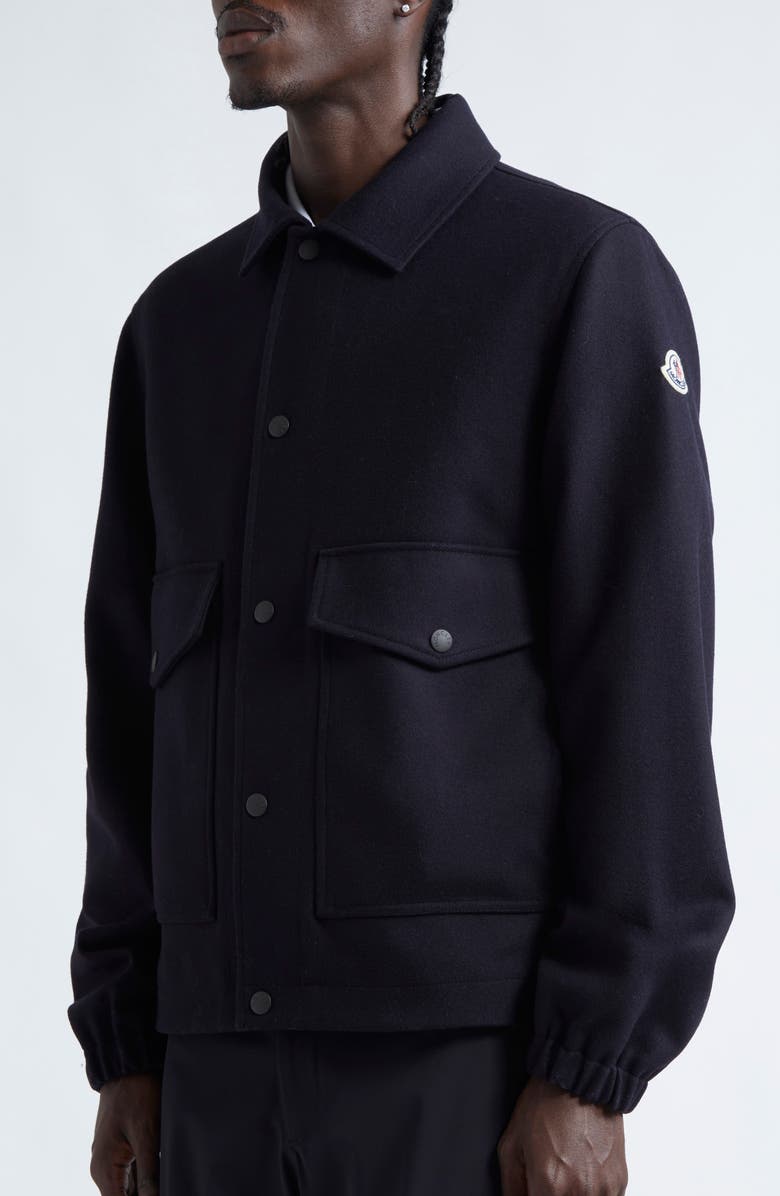 Moncler Fredarola Wool Felt Shacket, Alternate, color, 