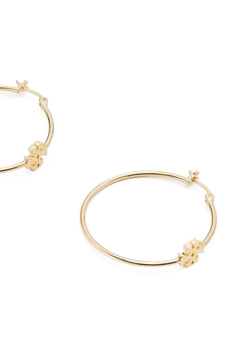 Tory Burch Eleanor Hoop Earrings, Alternate, color, 