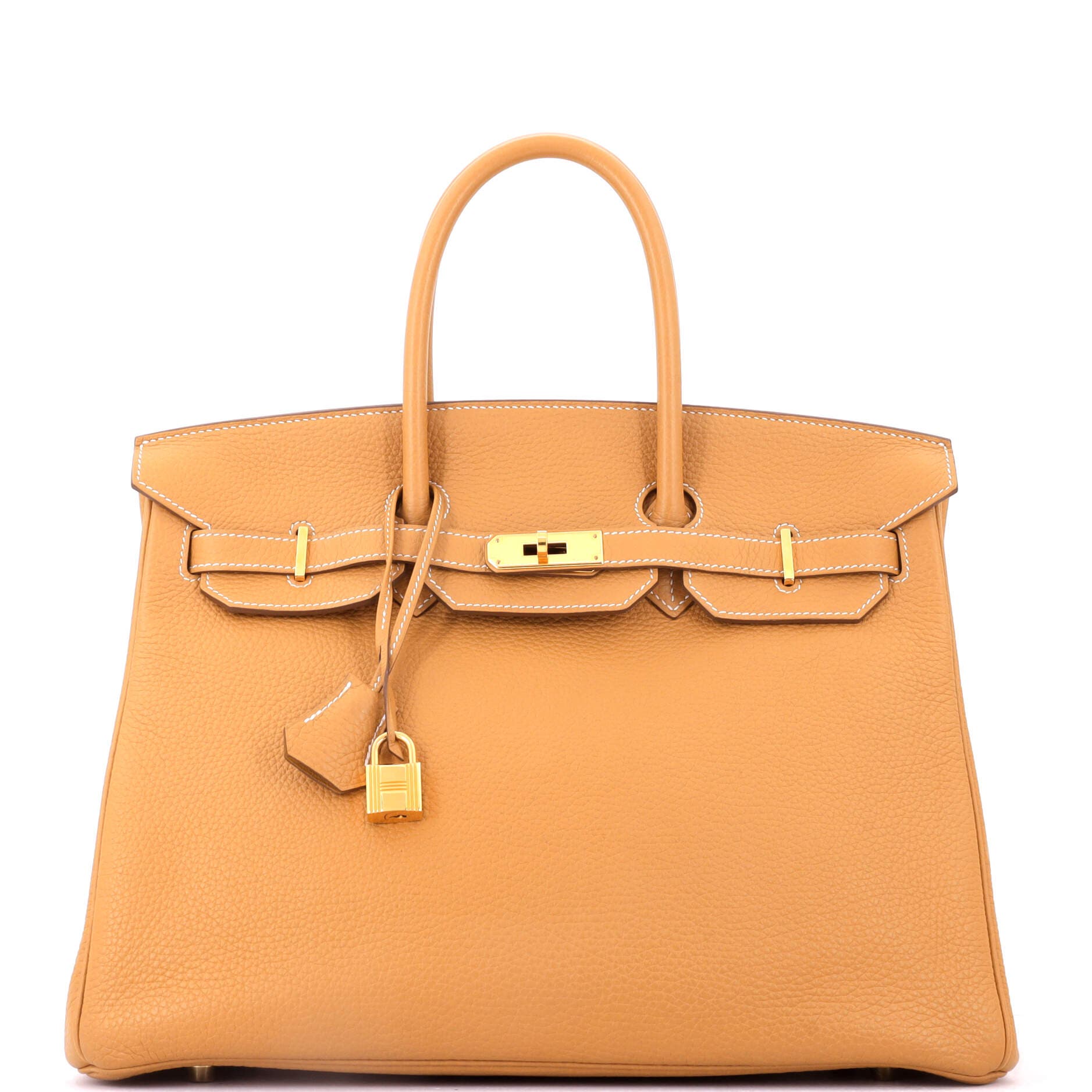 Birkin Handbag Brown Togo with Gold Hardware 35, Main, color, White
