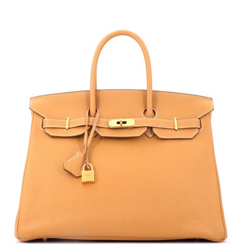 Birkin Handbag Brown Togo with Gold Hardware 35