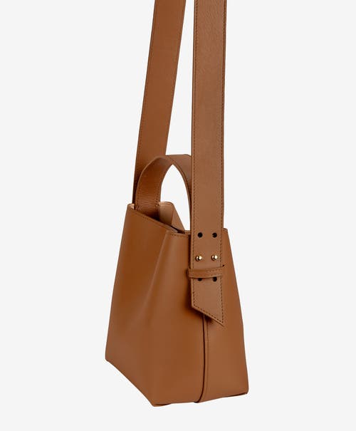 Gigi New York Selena Leather Bucket Bag In British Tan