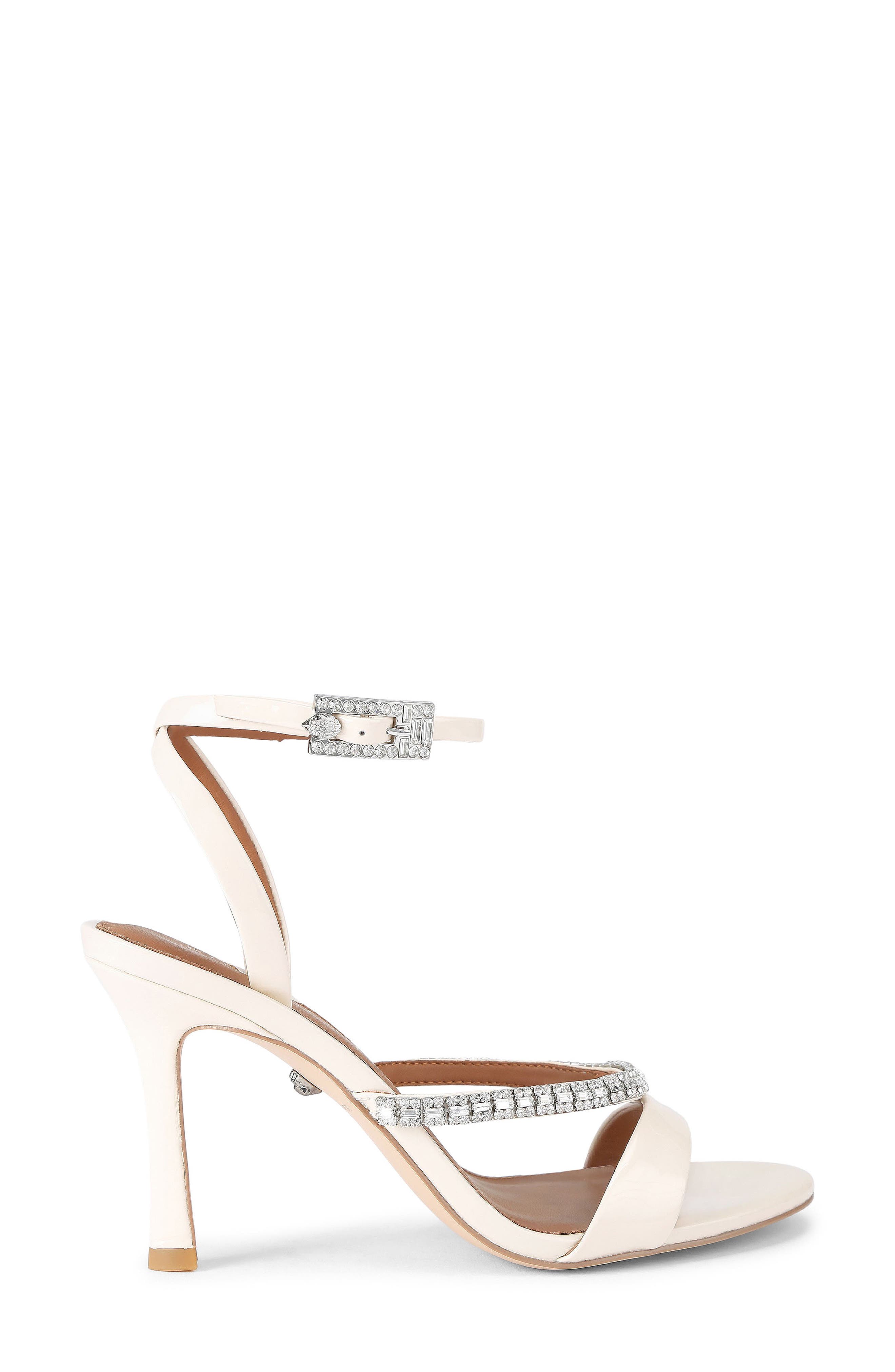 Kurt Geiger London Crystal Ankle Strap Sandal, Main, color, Natural