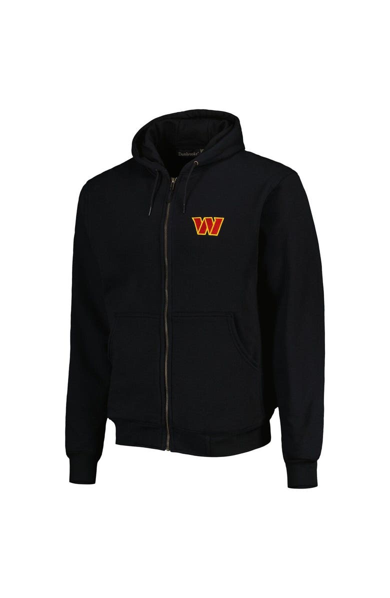 DUNBROOKE Men's Dunbrooke Black Washington Commanders Craftsman Thermal-Lined Full-Zip Hoodie, Alternate, color, Black