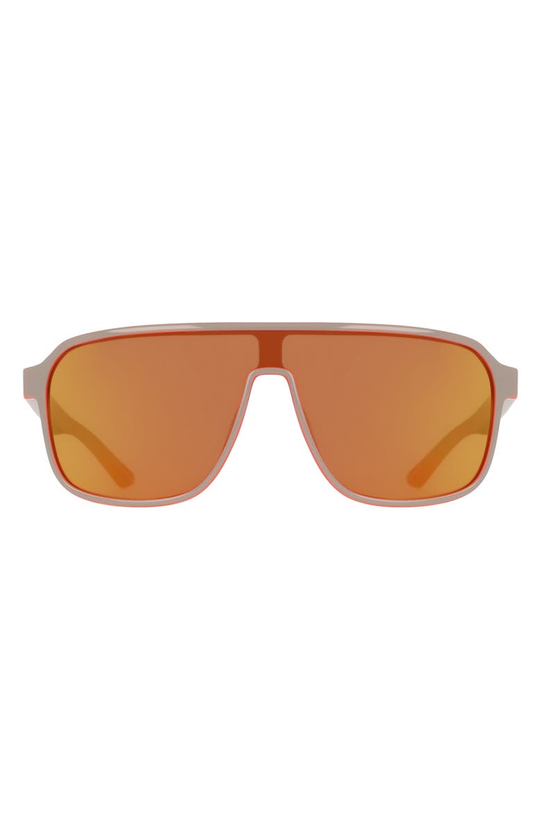 Nike Vintage Flyer 64mm Shield Sunglasses, Main, color, College Grey / Orange Flash
