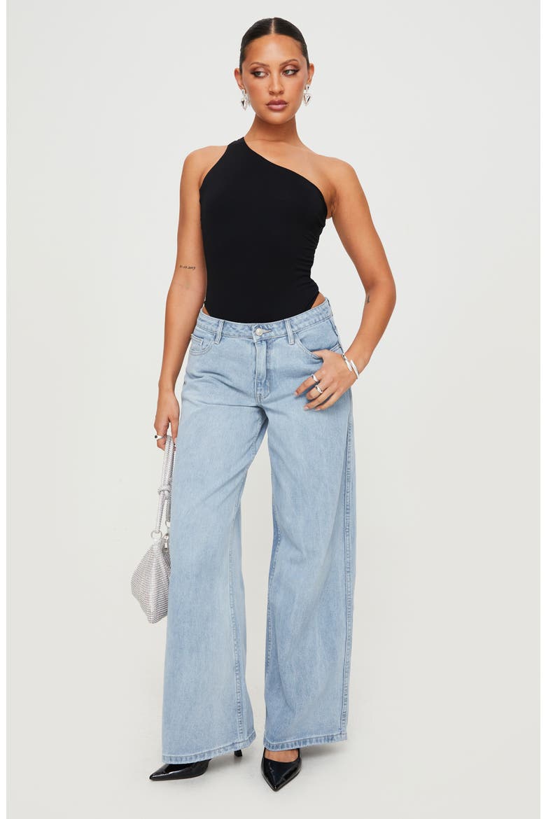 Ramos Low Rise Wide Leg Jeans, Alternate, color, BLUE