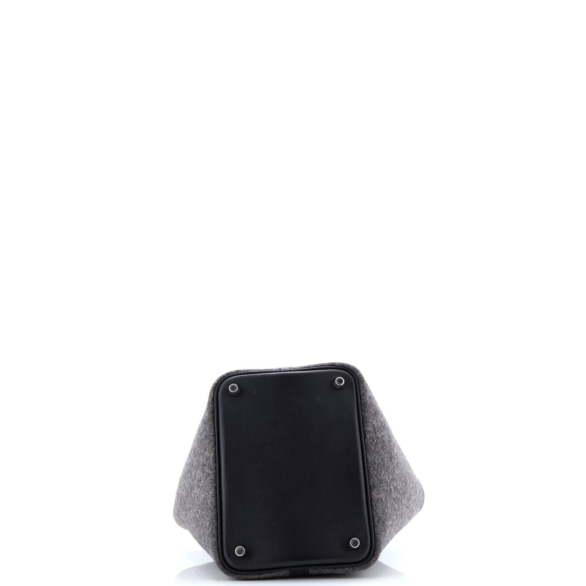 Pre-Owned Hermes Picotin Lock Bag Felt with Leather PM, Alternate, color, Gris Moyen