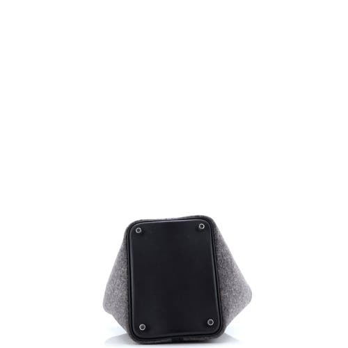 Pre-owned Hermes Hermes Picotin Lock Bag Felt With Leather Pm In Gray