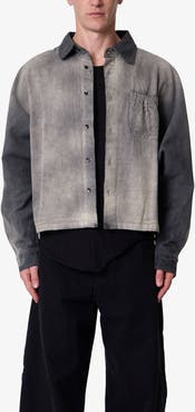 mnml Spray Denim Button-Up Shirt