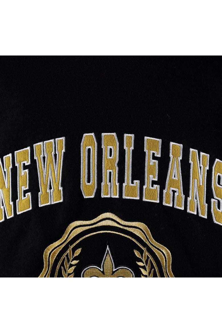 Women's Tommy Hilfiger Black New Orleans Saints Becca Drop Shoulder Pullover Hoodie, Alternate, color, Black