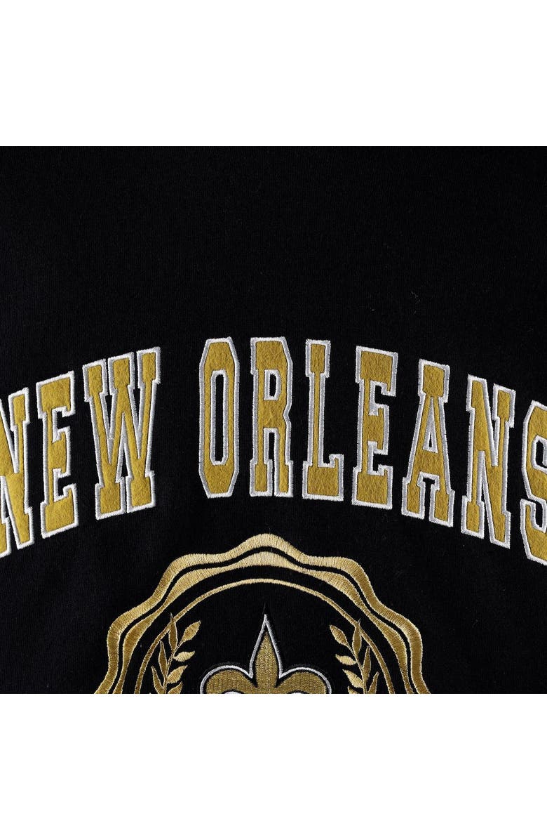 Tommy Hilfiger Women's Tommy Hilfiger Black New Orleans Saints Becca Drop Shoulder Pullover Hoodie, Alternate, color, Black