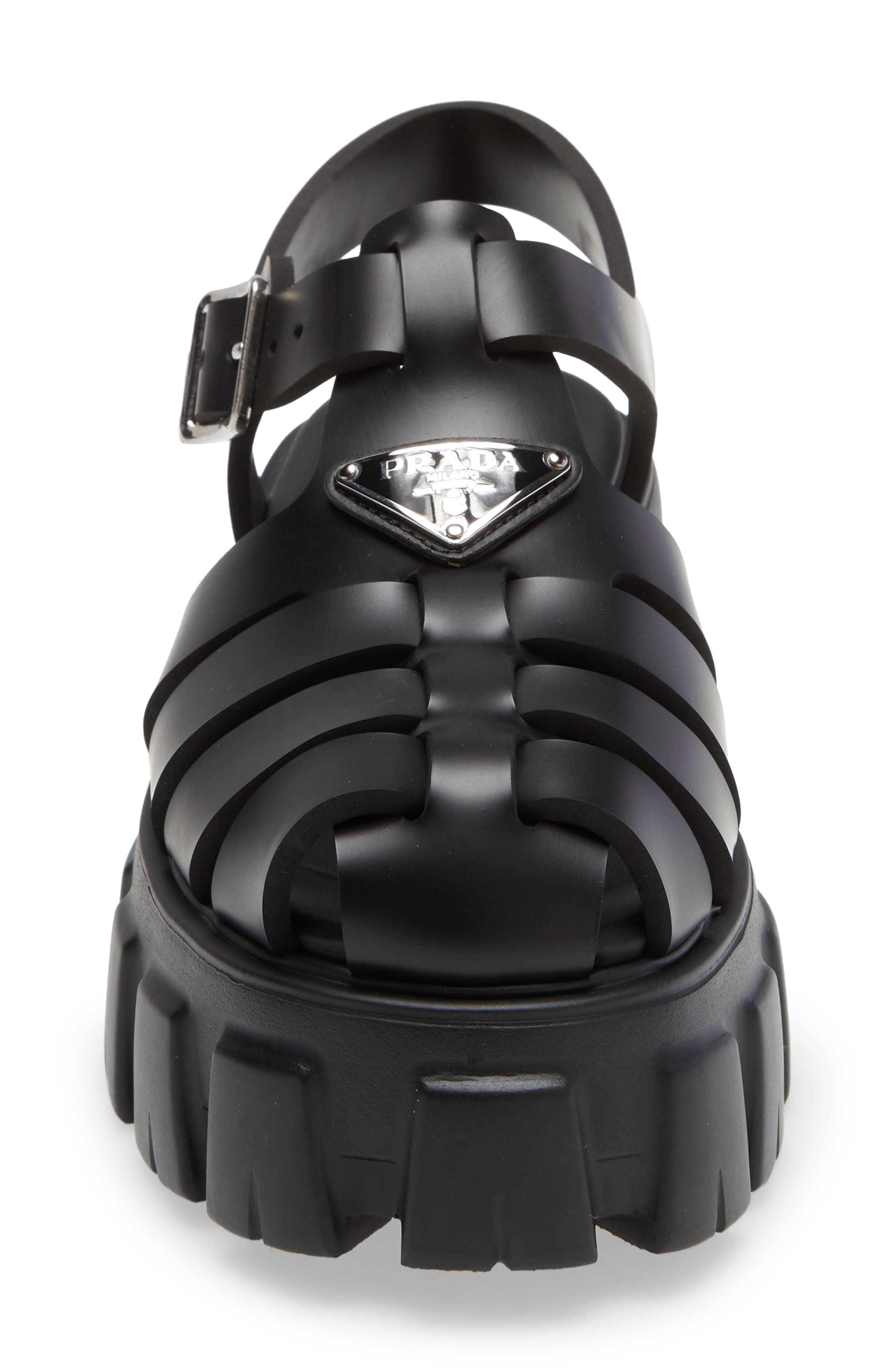 Prada Monolith Platform Fisherman Sandal, Alternate, color, 