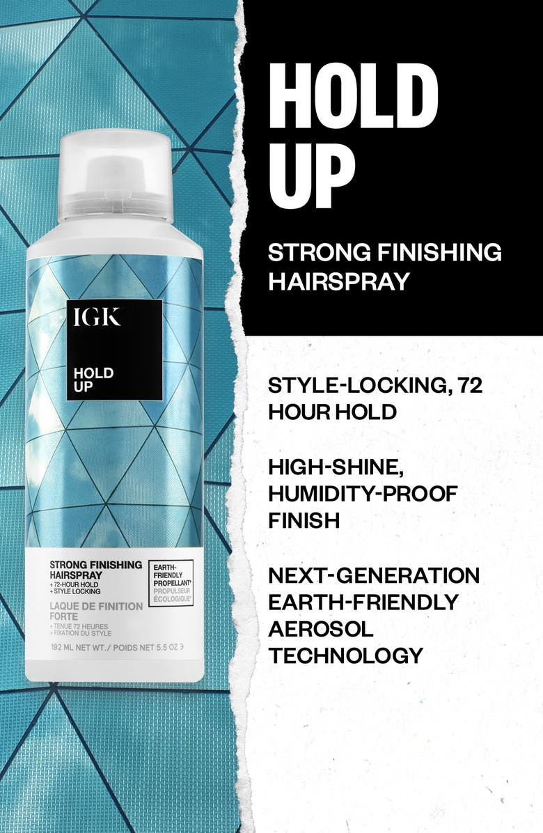 IGK Hold Up Strong Hold Finishing Hairspray, Alternate, color, 