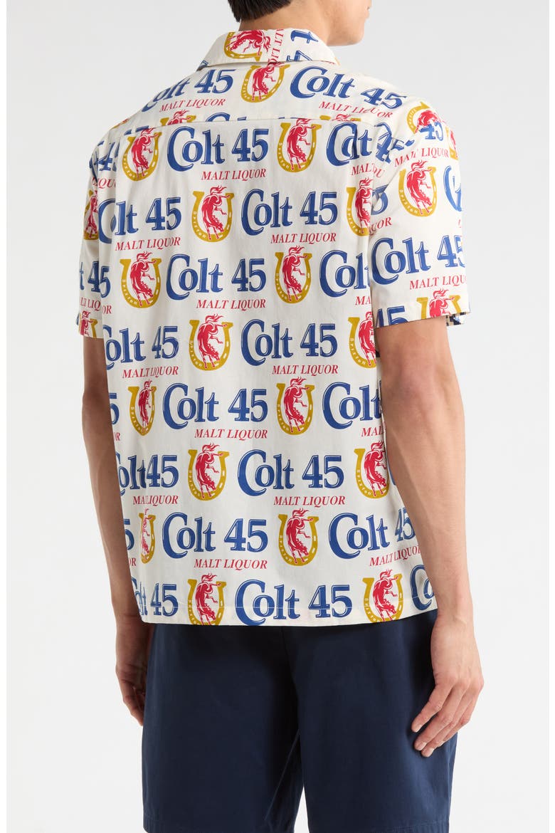 x Colt 45 Print Button-Up Shirt, Alternate, color, WHITE MULTI