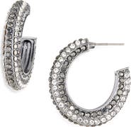 Tasha Pavé Crystal Hoop Earrings