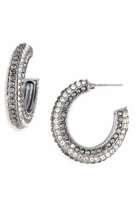 Tasha Pavé Crystal Hoop Earrings