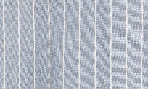 Rvca Dayshift Stripe Ii Short Sleeve Button-up Shirt In Blue
