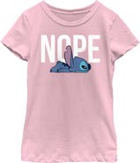 Lilo & Stitch Girl's Lilo & Stitch Nope Tired Pose  Graphic T-Shirt
